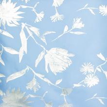 Jacquard lichtblauw met bloemenmotief in zilveren glitter - Lorré
